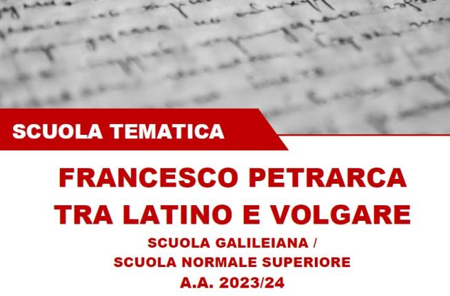 Collegamento a Scuola Tematica 'Francesco Petrarca tra latino e volgare'
